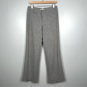 Vintage Y2K Banana Republic heather gray Harrison wool blend wide leg pants, 4.